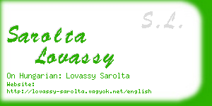 sarolta lovassy business card